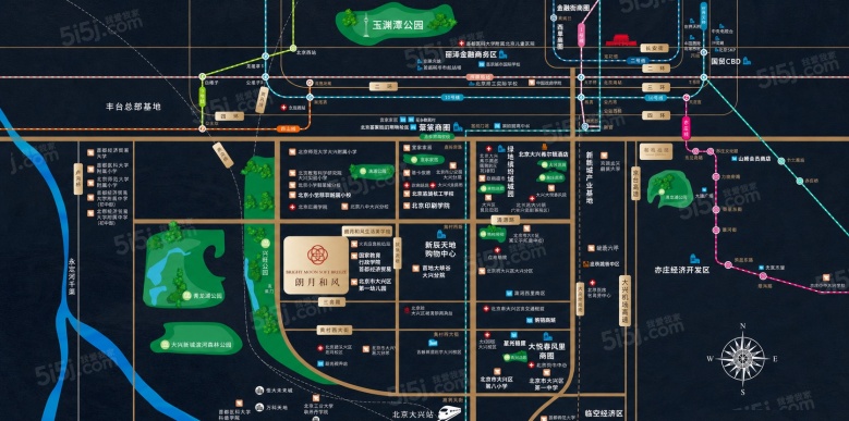 绿城朗月和风区位图