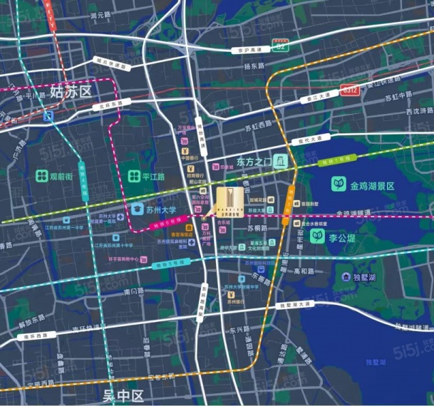 金鸡湖拾号区位图
