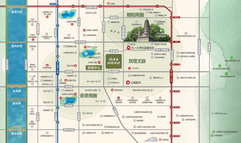 建投·双塔观邸区位图