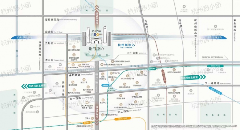 云门中心区位图