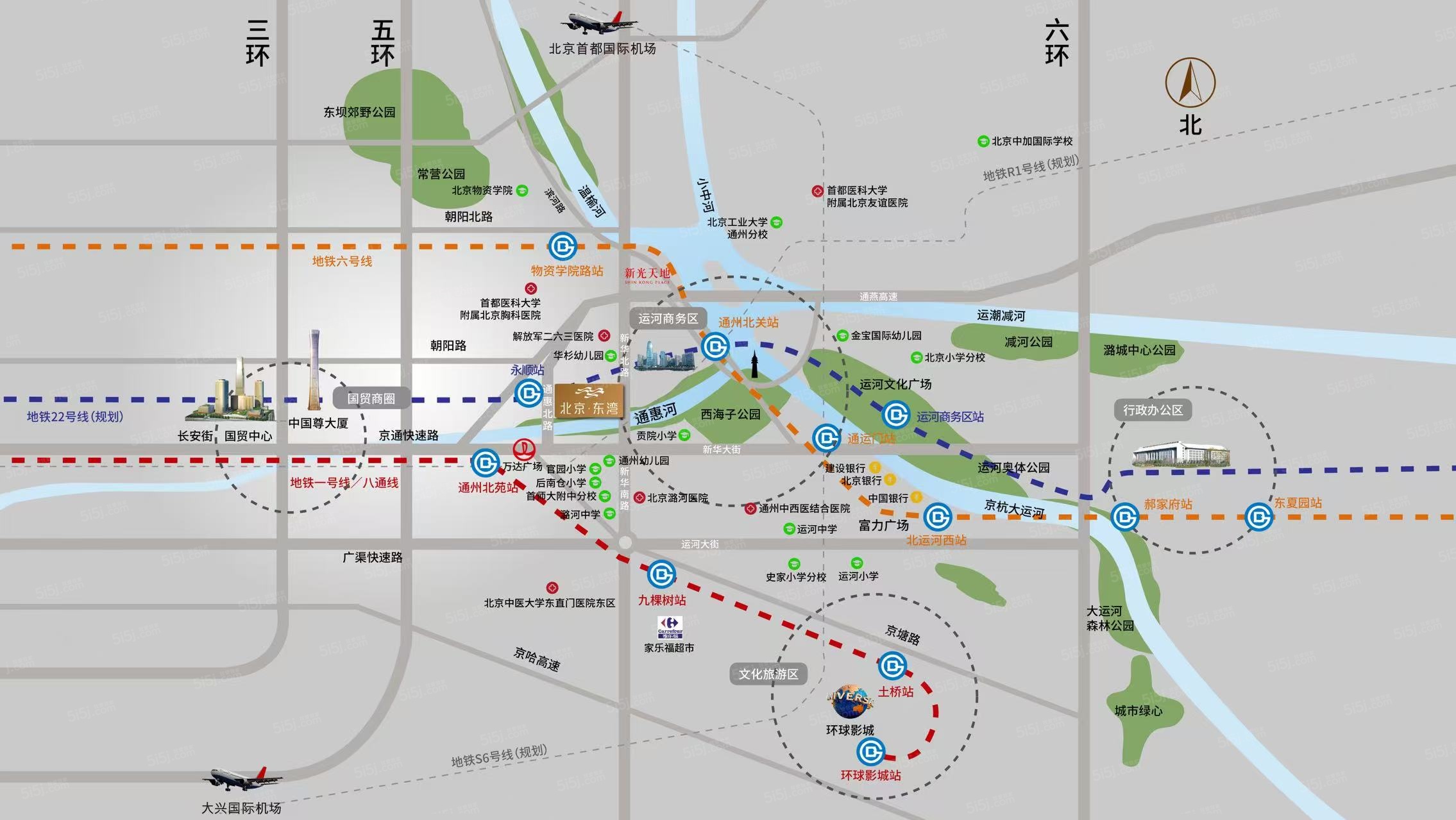北京东湾区位图