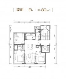 3室2厅2卫户型图