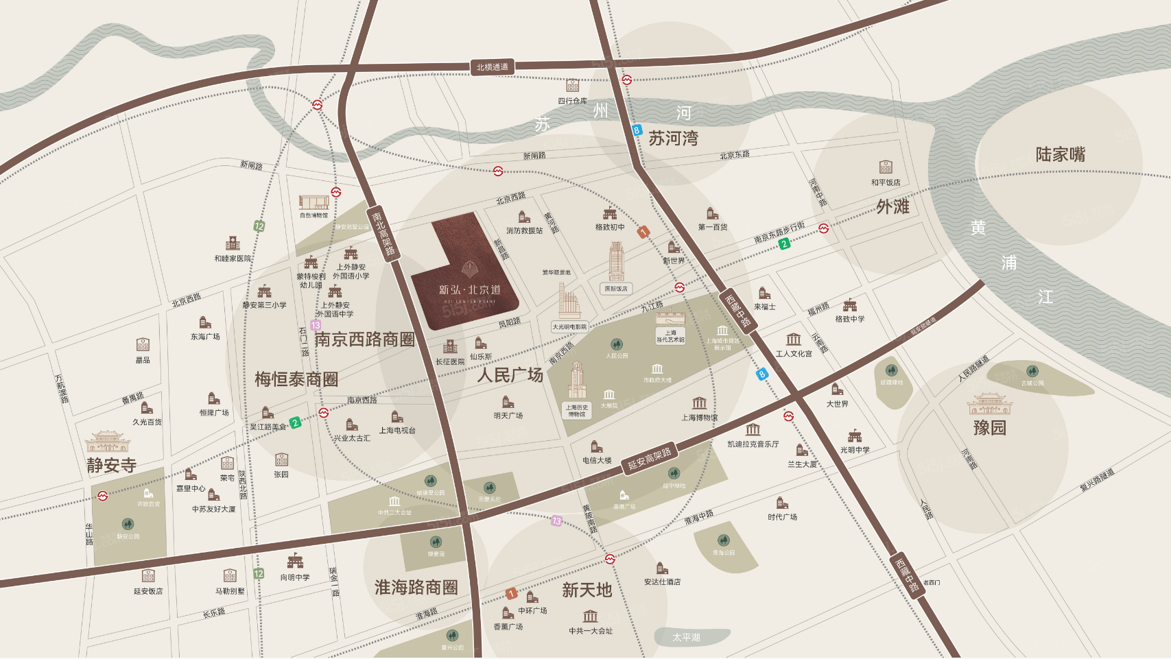 新弘·北京道区位图