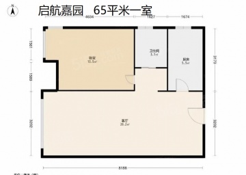 万科清水蓝湾1室1厅1卫