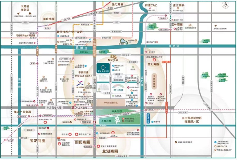 奉发晶海央境区位图
