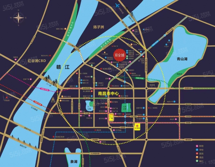 紫金城锦鲤悦区位图