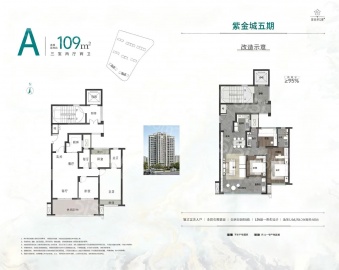 紫金城锦鲤悦3室2厅2卫