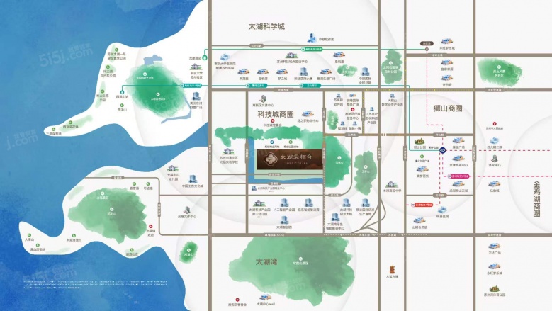 太湖雲栖台区位图
