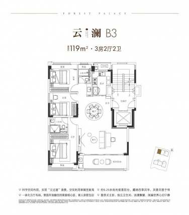 3室2厅2卫户型详情