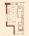 1室1厅1卫户型图
